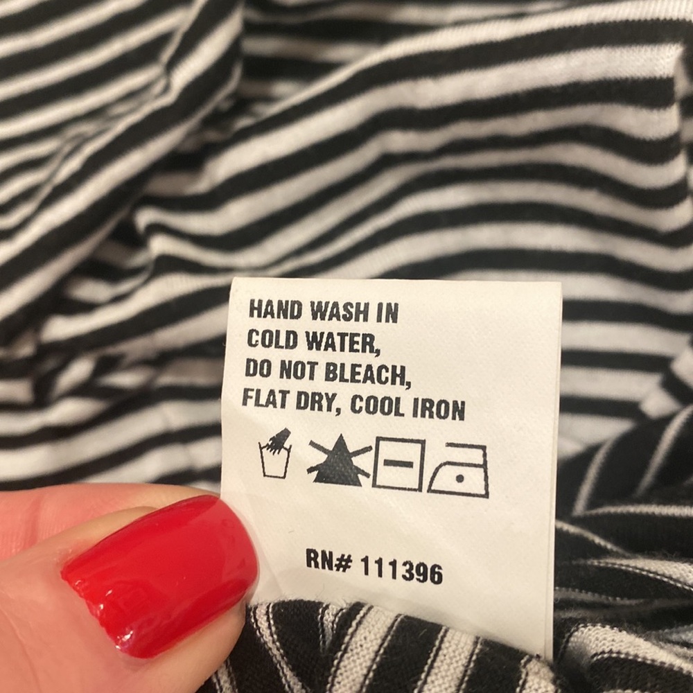 Clu Dresses:  Black & White Striped and Gold Shimmer. 34” length. Rouged - Picture 14 of 15